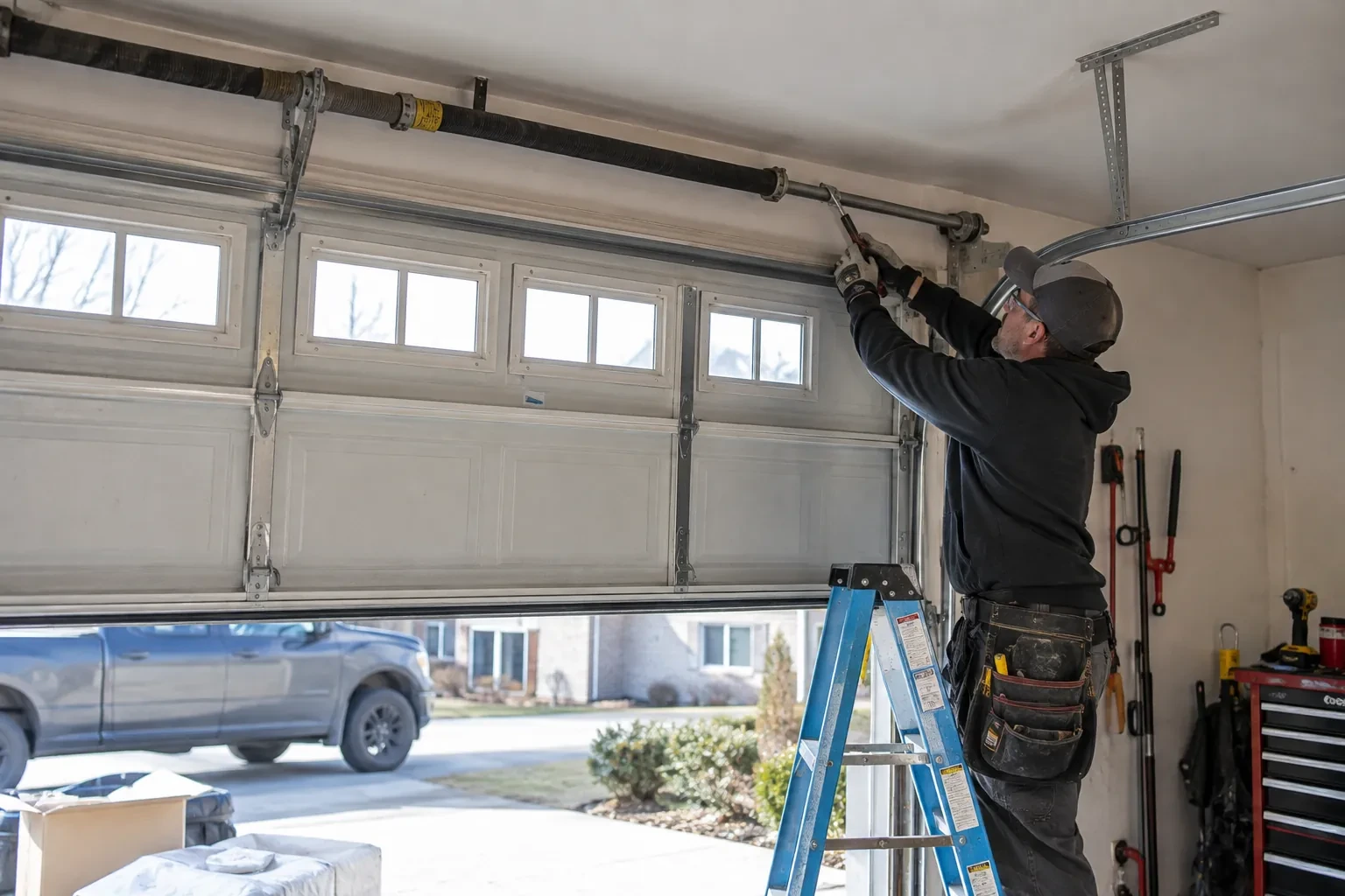 Illustrative garage doors scene — Amaranth