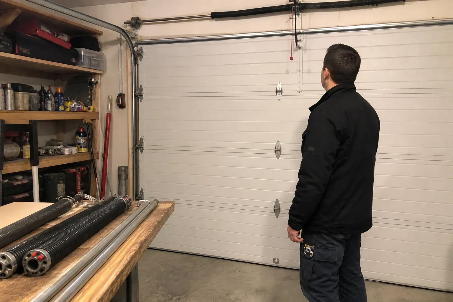 Illustrative garage doors scene — Extension Spring Replacement, Orangeville