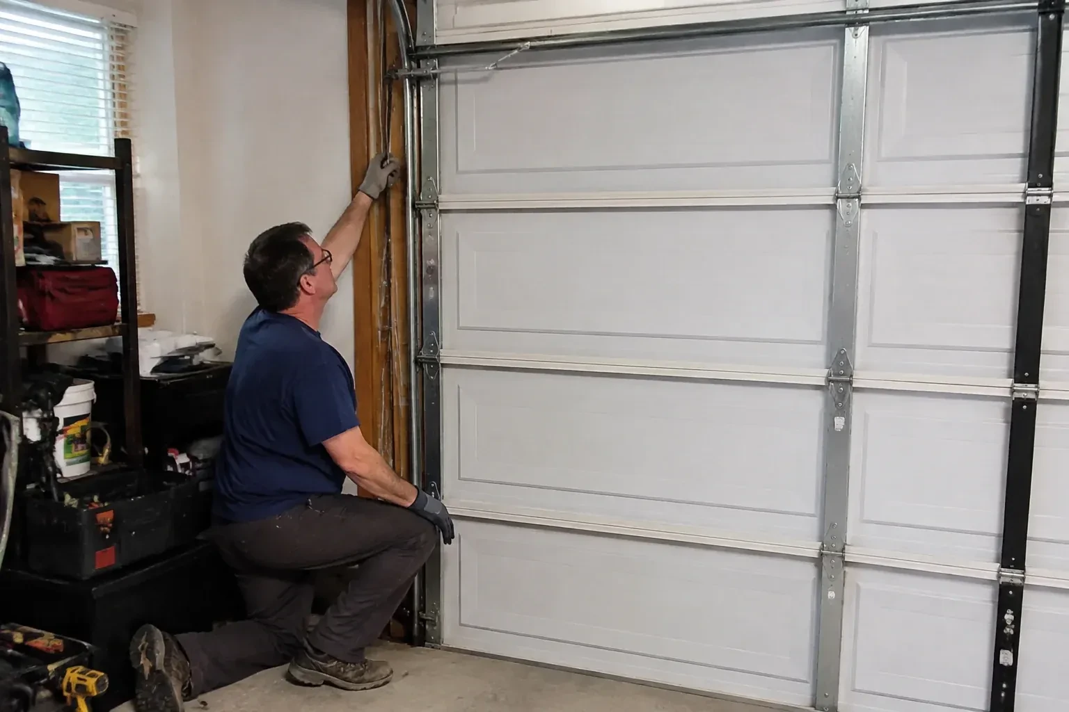 Illustrative garage doors scene; not an actual job — Garage Door Cable Replacement, Orangeville