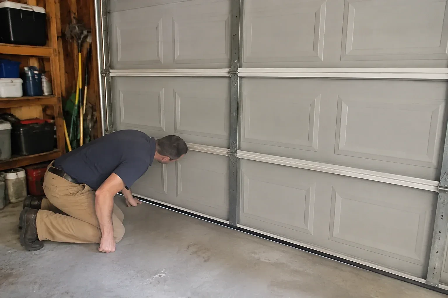 Illustrative garage doors scene — Garage Door Perimeter Weatherstrip, Starrview Acres