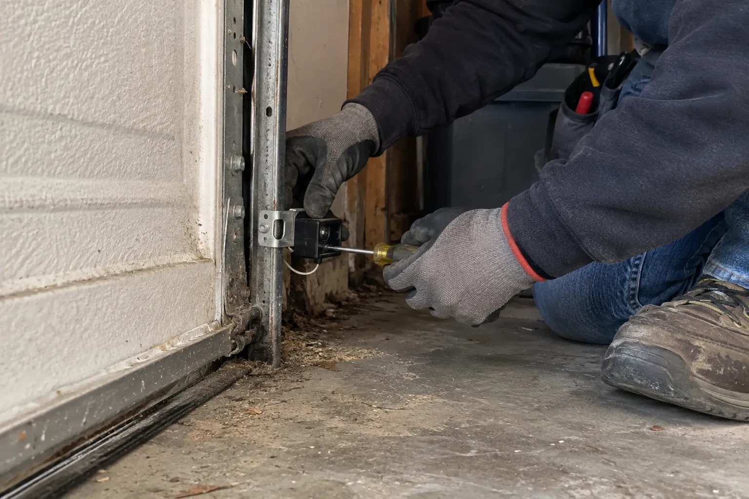 Illustrative garage doors scene — Photo-Eye Sensor Alignment or Replacement, Orangeville